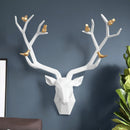 Résine 3d grande tête de cerf décor à la maison pour mur statue décoration accessoires Sculpture abstraite moderne Animal tête chambre décoration murale