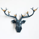 Résine 3d grande tête de cerf décor à la maison pour mur statue décoration accessoires Sculpture abstraite moderne Animal tête chambre décoration murale